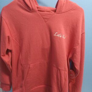 Red Gamer Sweatshirt Let's Go Logo, 10-12 Youth